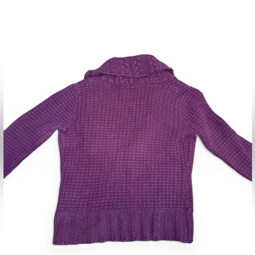 Y2K Hollister Chunky Cardigan Burgundy/Maroon - Picture 3 of 5